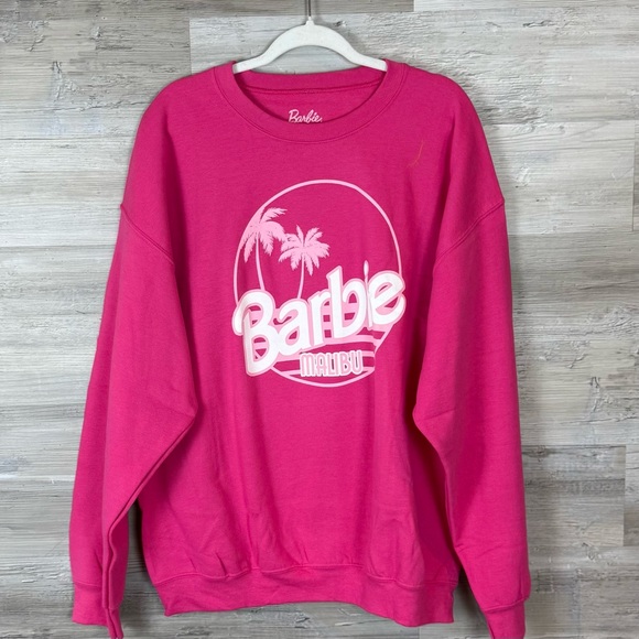 Barbie Pink Crewneck Sweatshirt NWOT - Picture 1 of 4
